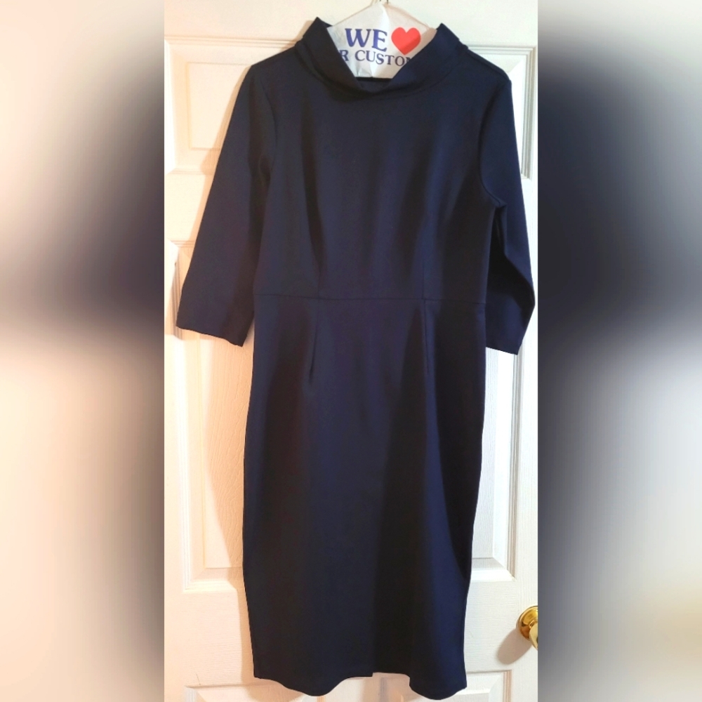 Skirt Society Navy Midi Dress Navy